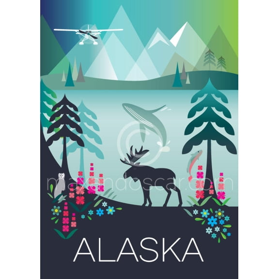 ALASKA, SOUTH CENTRAL PRINT