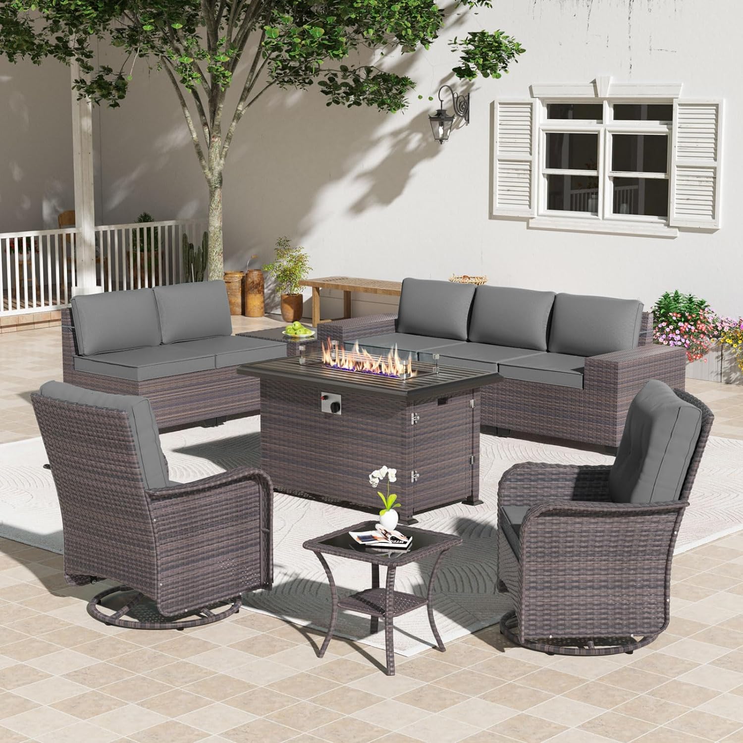 Better Homes & Gardens Bellamy 2Pack Outdoor Club Lounge Chairs Gray