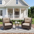 thumbnail image 1 of ALAULM 3 Pieces Outdoor Patio Furniture Set,Outdoor Sectional Furniture All Weather Thick PE Rattan Wicker Patio Conversation Set with Thickened Cushions,Sand, 1 of 8