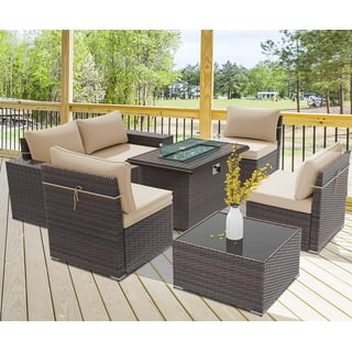 Walmart patio furniture with fire pit hot sale