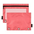 thumbnail image 1 of ALAZA 2 Pack Pencil Pouch Bright Red Pencil Case for 3 Ring Binder Clear Window Pencil Bag Organizers, 1 of 6