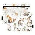 thumbnail image 1 of ALAZA 2 Pack Pencil Pouch Cute Forest Animals Pencil Case for 3 Ring Binder Clear Window Pencil Bag Organizers, 1 of 6