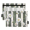thumbnail image 1 of ALAZA 2 Pack Pencil Pouch Daisy Floral on Stripe Pencil Case for 3 Ring Binder Clear Window Pencil Bag Organizers, 1 of 6