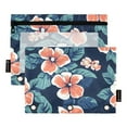thumbnail image 1 of ALAZA 2 Pack Pencil Pouch Elegant Tropical Floral-d3 Pencil Case for 3 Ring Binder Clear Window Pencil Bag Organizers, 1 of 6