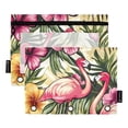 thumbnail image 1 of ALAZA 2 Pack Pencil Pouch Flamingo Flowers Pencil Case for 3 Ring Binder Clear Window Pencil Bag Organizers, 1 of 6