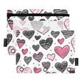 thumbnail image 1 of ALAZA 2 Pack Pencil Pouch Hearts Pencil Case for 3 Ring Binder Clear Window Pencil Bag Organizers, 1 of 6