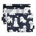 thumbnail image 1 of ALAZA 2 Pack Pencil Pouch Puppy Bones Pencil Case for 3 Ring Binder Clear Window Pencil Bag Organizers, 1 of 6