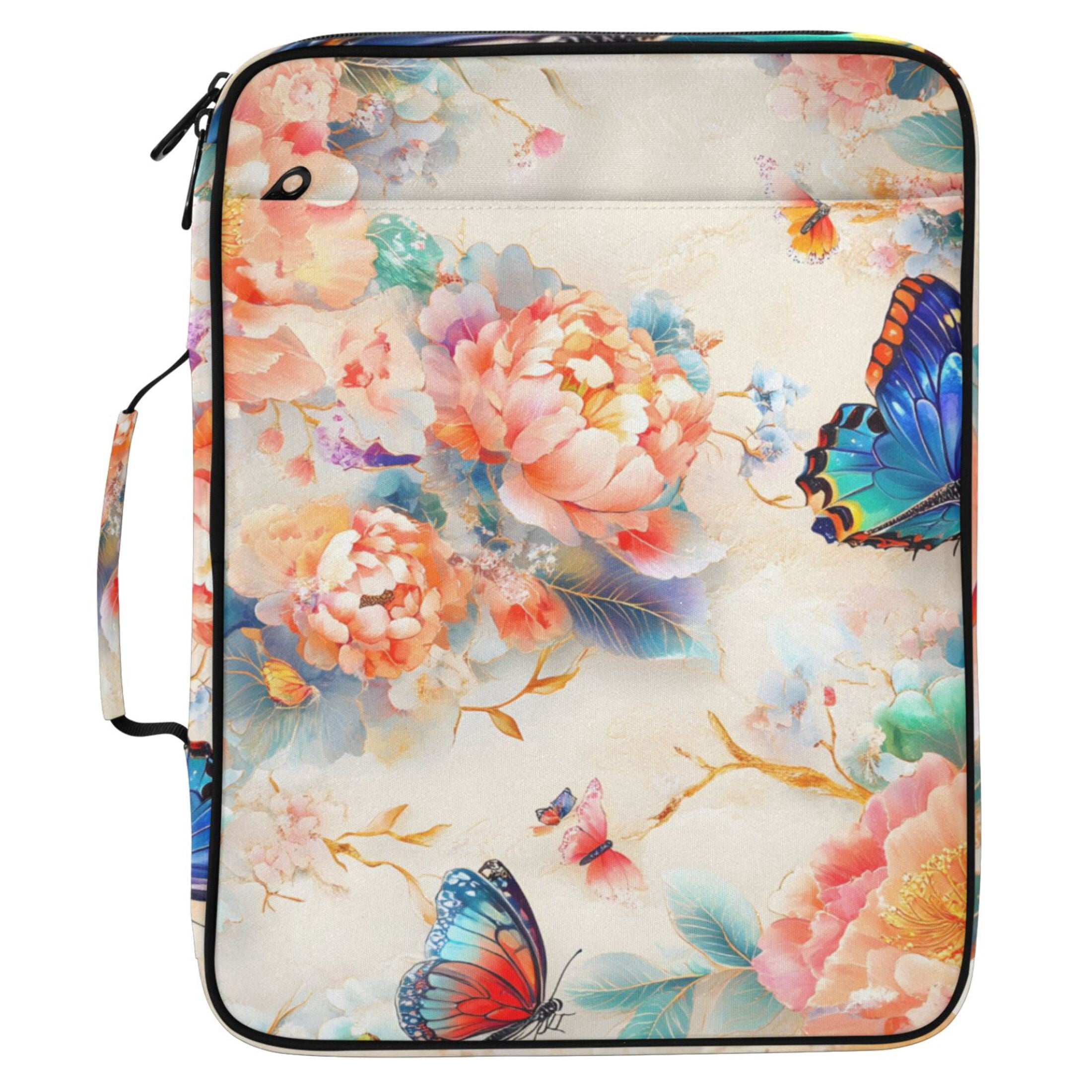 ALAZA 3d Butterfly Flower Pattern Expanding Accordion File Folder 3 ...