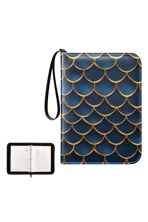 3d Dragon Scales Blue Trading Card Binder 4 Pocket Cards Collection Album 400 Folder Holder