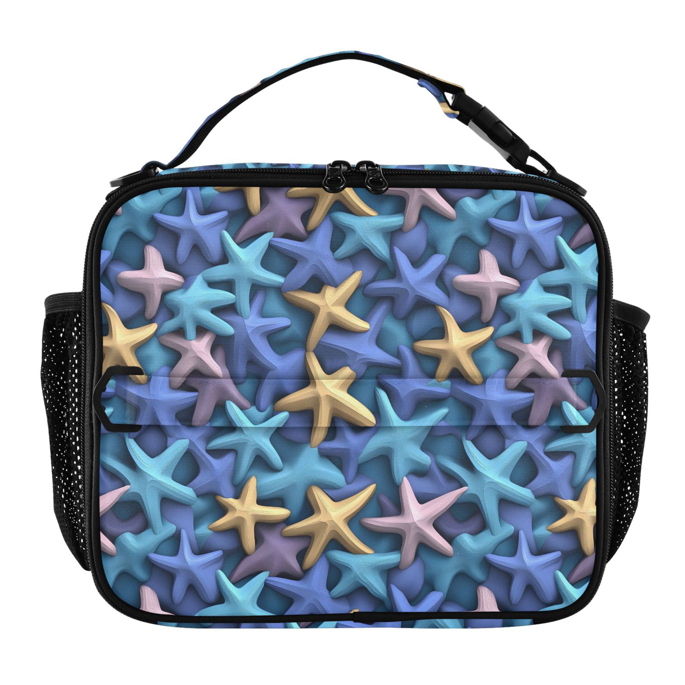 ALAZA 3d Starfish Pattern Lunch Box Insulated Lunch Bag Cooler Tote ...
