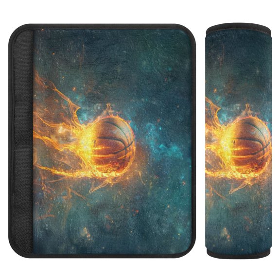 ALAZA A Basketball Flight Car Seat Belt Adjuster Neck Covers Shoulder Cushions Pads S