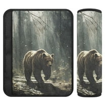 ALAZA A Big Bear in Forest Car Seat Belt Adjuster Neck Covers Shoulder Cushions Pads S