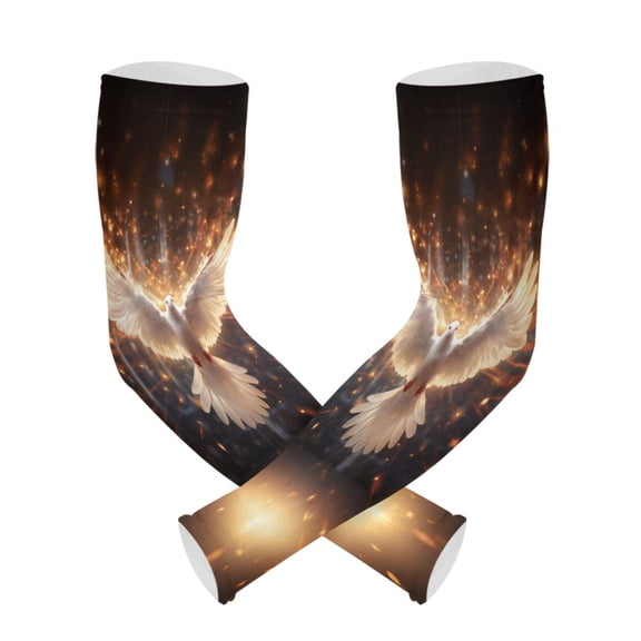 ALAZA A Bird Flying UV Sun Protection Arm Sleeves UPF 50+ Compression Cooling Sleeve 1 Pair