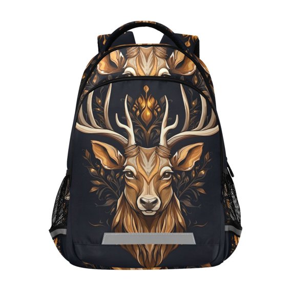 ALAZA A Deer Head Backpack Elementary School Bag Bookbag Travel Rucksack
