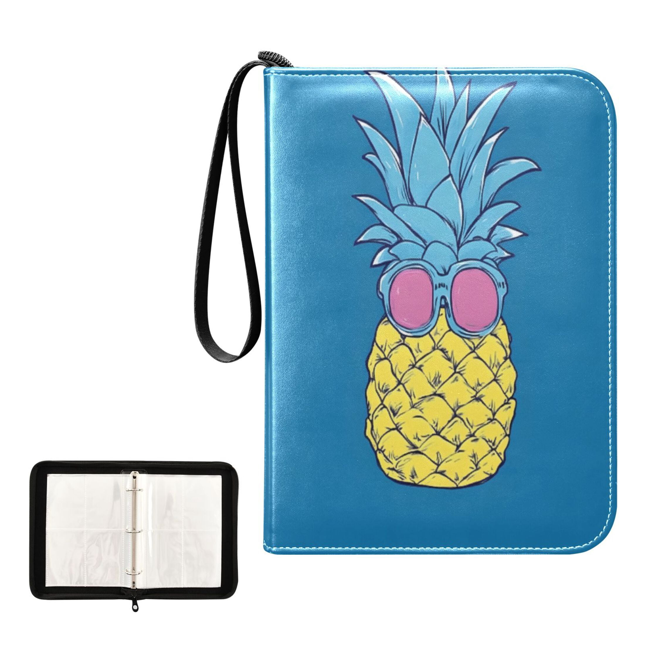 ALAZA A Funny Pineapple Trading Card Binder 4 Pocket Cards Collection ...