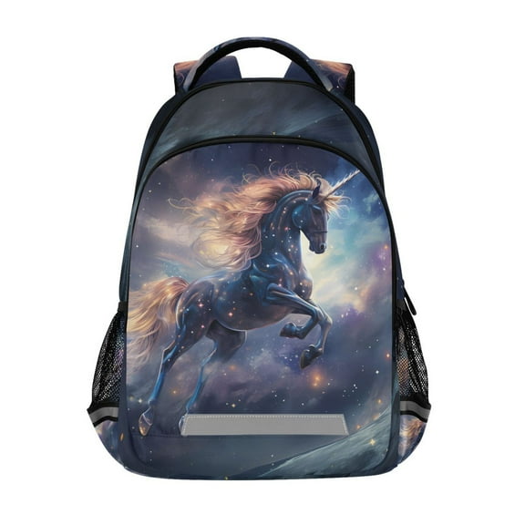ALAZA A Unicorn in Starry Sky Backpack Elementary School Bag Bookbag Travel Rucksack