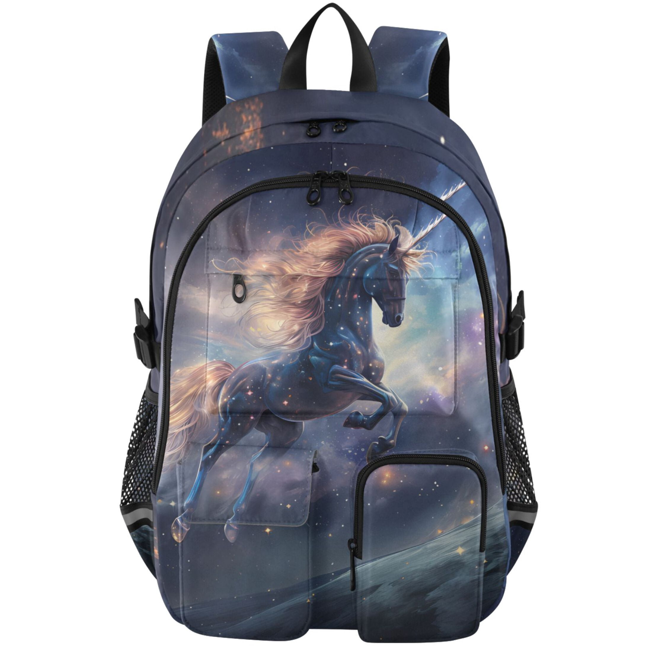ALAZA A Unicorn in Starry Sky Print Student Backpack School Bookbag ...
