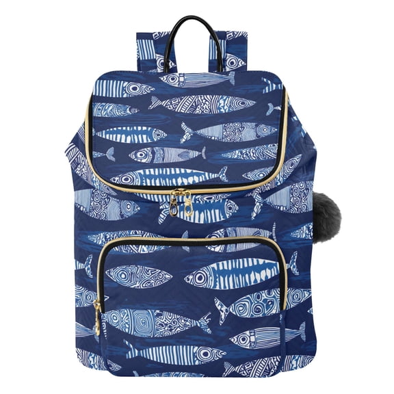 ALAZA Abstract Boho Fishes Travel Backpack Laptop Bag Large Capacity Daypack