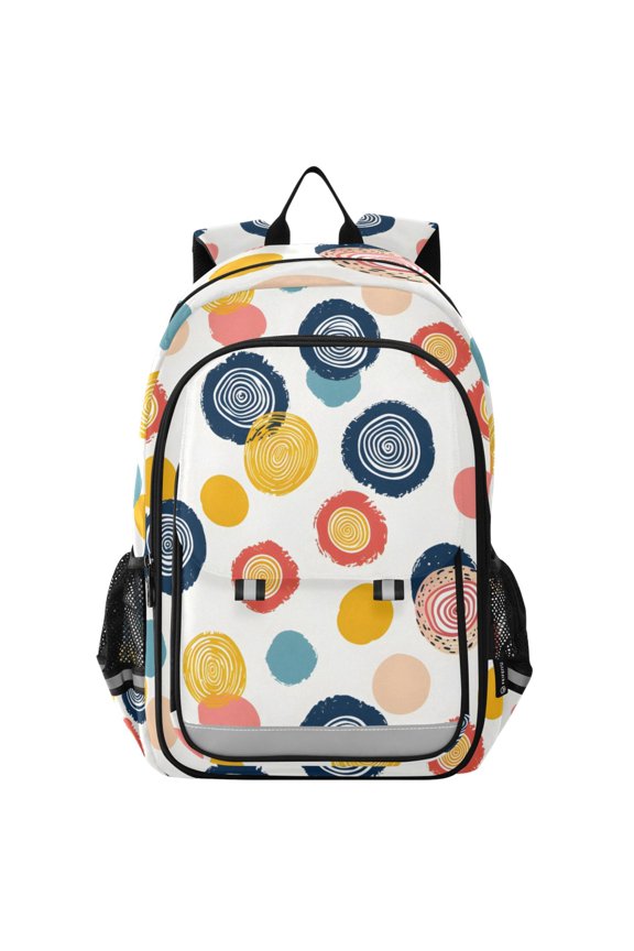 Abstract Circle Laptop Backpack Purse Travel Bag Casual School Bookbag Rucksack for Women Men