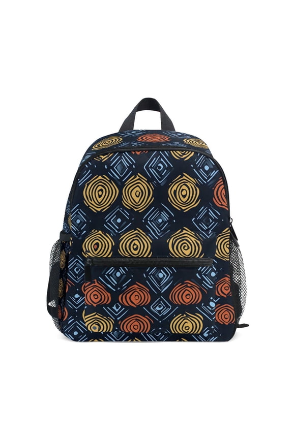 Abstract Circle School Backpack Small Bookbag Mini Bags
