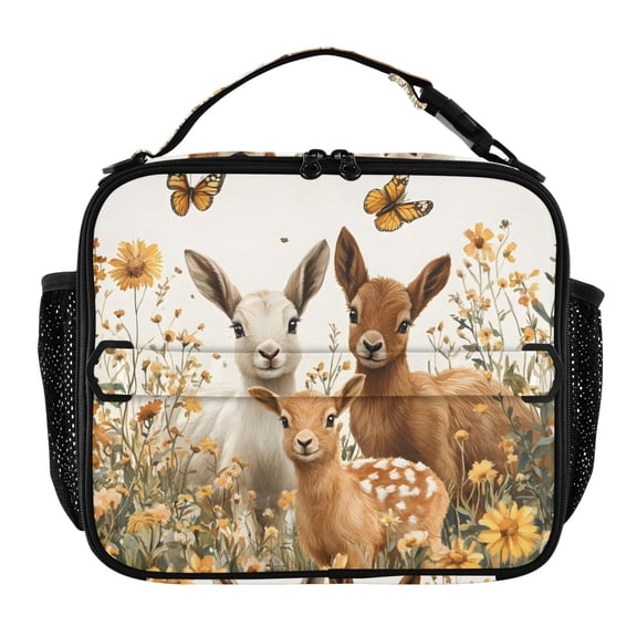 ALAZA Abstract Deer Lunch Box Insulated Lunch Bag Cooler Tote with Shoulder Strap