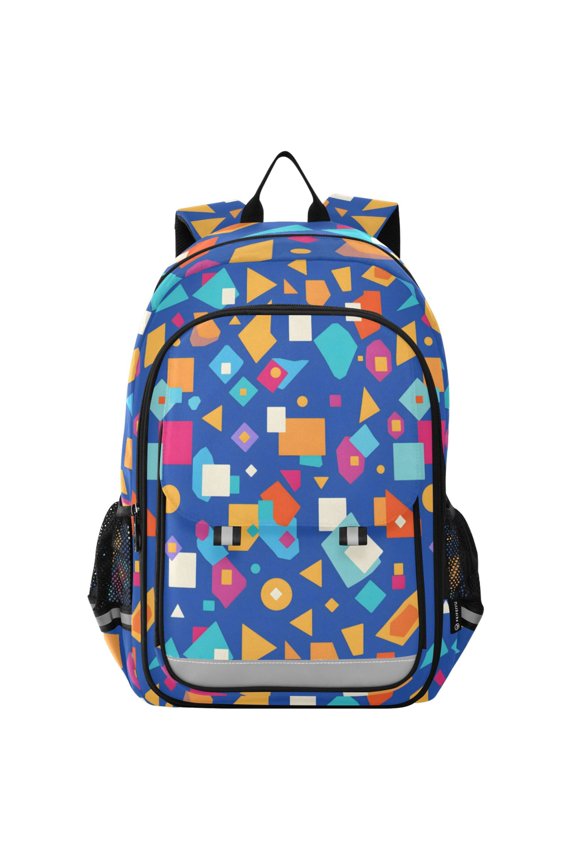 Abstract Geometric Shapes Laptop Backpack Purse Travel Bag Casual School Bookbag Rucksack for Women Men