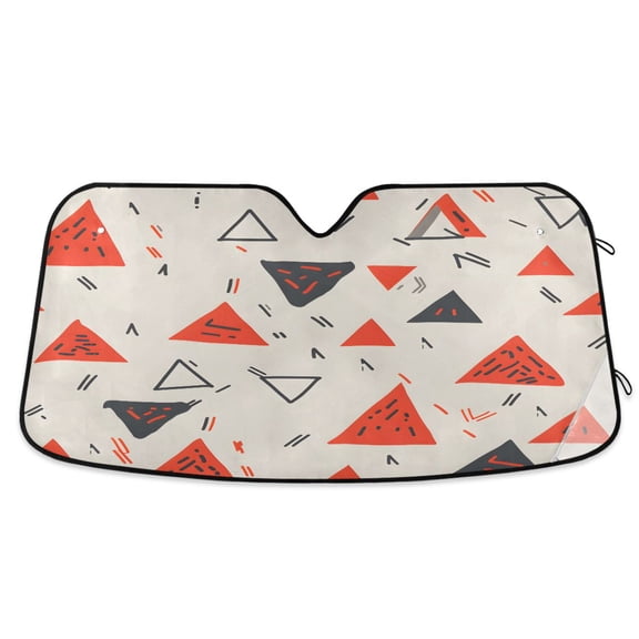 ALAZA Abstract Geometrical Art Print Windshield Sun Shade Car Foldable Sun Visor Block UV Rays Protector 55"x27.6"