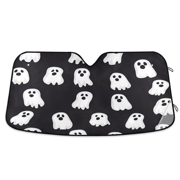 ALAZA Abstract Ghost Windshield Sun Shade Car Foldable Sun Visor Block UV Rays Protector 53"x23.5"