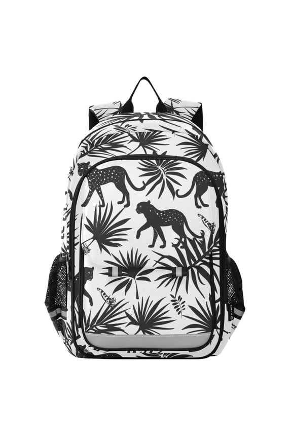 Abstract Leopards Leaves Laptop Backpack Purse Travel Bag Casual School Bookbag Rucksack for Women Men