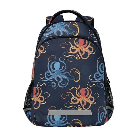 ALAZA Abstract Octopus Backpack Elementary School Bag Bookbag Travel Rucksack