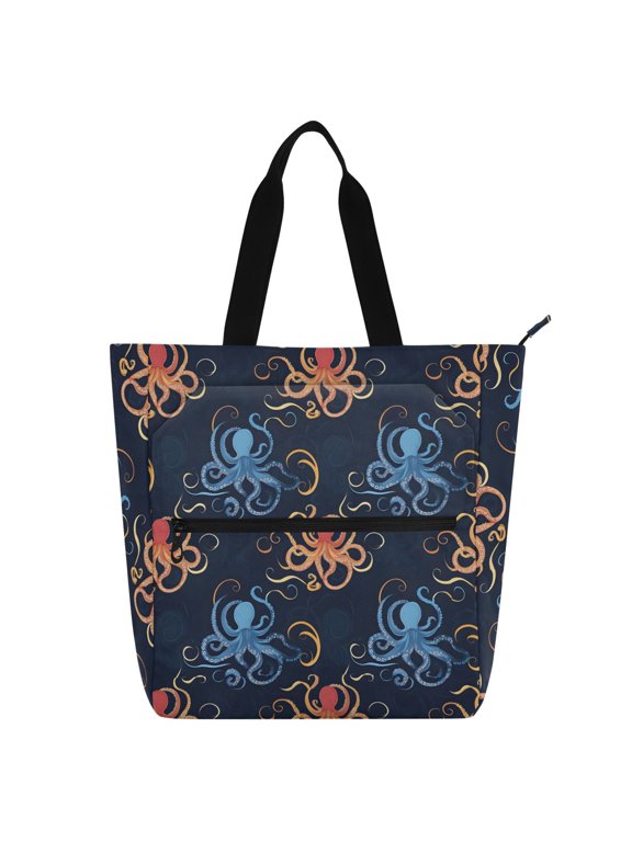 Abstract Octopus School Book Bag Kids Tote Bags Handbag