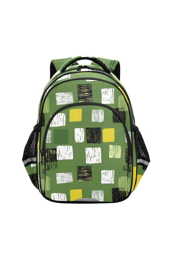 Abstract Squares School Backpack Elementary Bag Bookbag Travel Rucksack