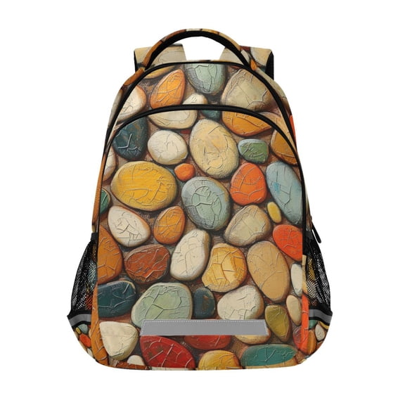 ALAZA Abstract Stones Art Backpack Elementary School Bag Bookbag Travel Rucksack