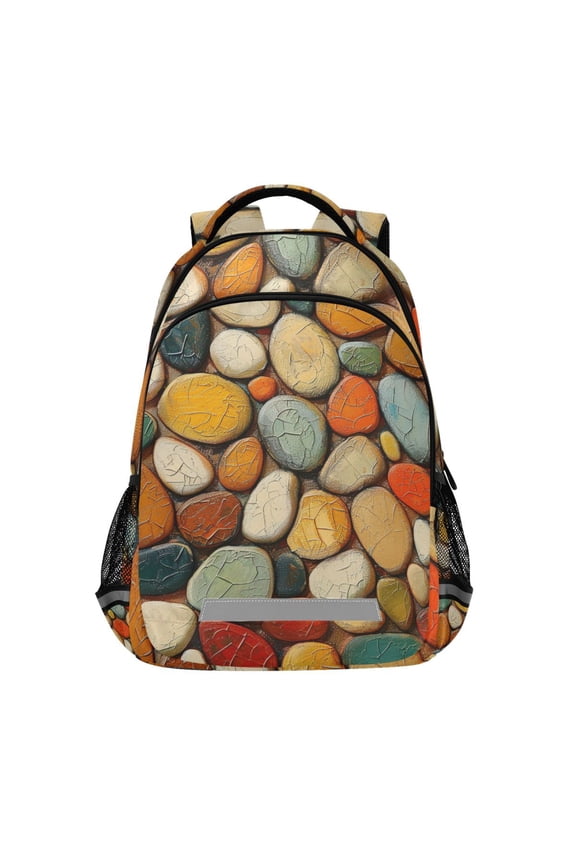 Abstract Stones Art Backpack Elementary School Bag Bookbag Travel Rucksack
