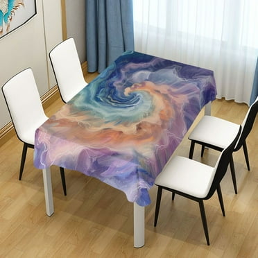 ALAZA Abstract Tie-dye Rectangle Tablecloth Tablecover Dinning Table Cloth 54"x54"