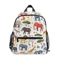 thumbnail image 1 of ALAZA African Elephant Giraffe School Backpack Small Bookbag Mini Bags, 1 of 6