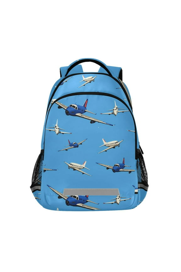 Airplanes Flying Backpack Elementary School Bag Bookbag Travel Rucksack