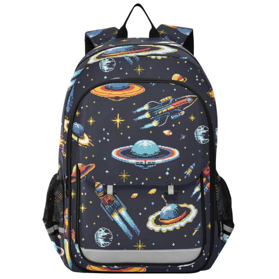 ALAZA Aliens and Space Laptop Backpack Purse Travel Bag Casual School Bookbag Rucksack for Women Men