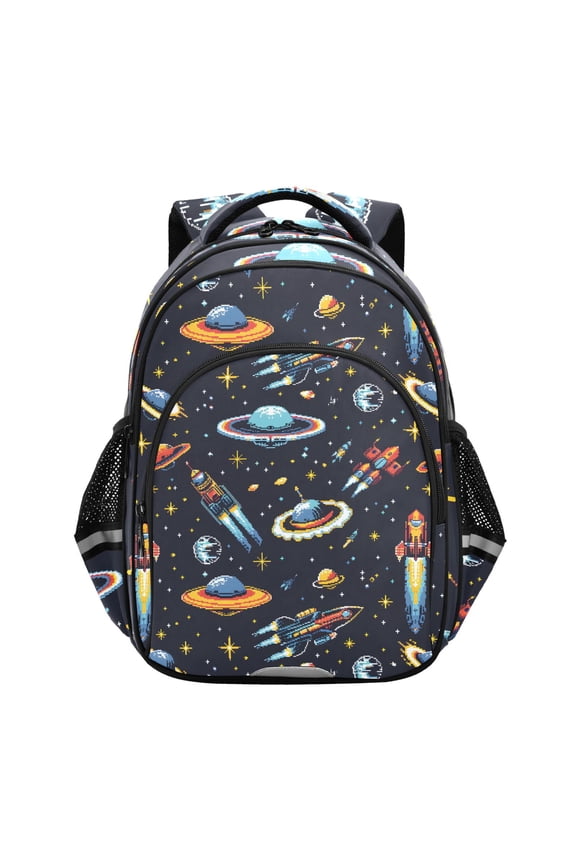Aliens and Space School Backpack Elementary Bag Bookbag Travel Rucksack
