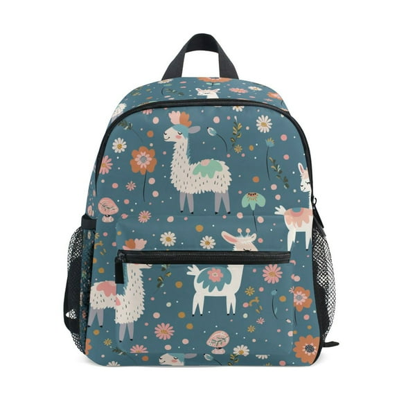 ALAZA Alpaca Floral Polka Dots School Backpack Small Bookbag Mini Bags