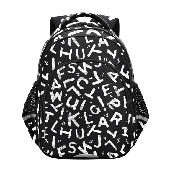 ALAZA Alphabet Pattern School Backpack Elementary Bag Bookbag Travel Rucksack