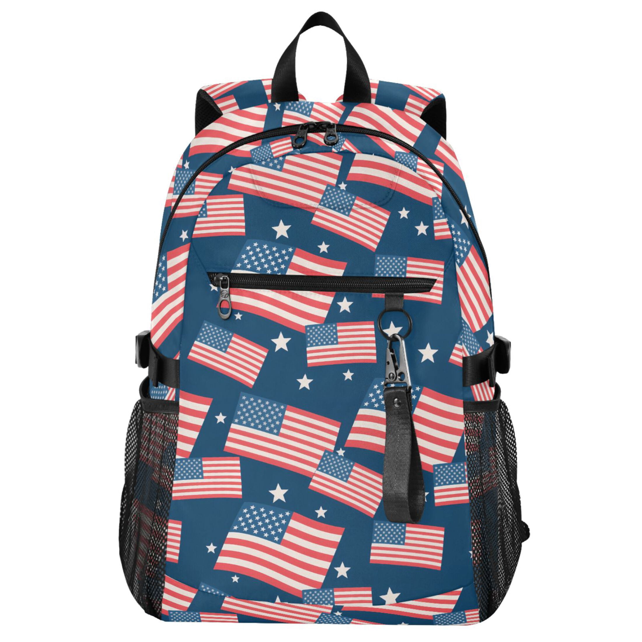 american flag mini backpack USA y2k streetwear Keep organized with style and to haul books and other essentials with ease YVES SAINT LAURENT American Flag