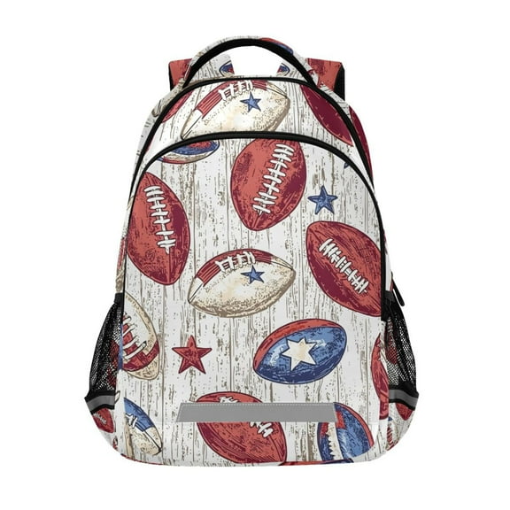 ALAZA American Rugby Football Backpack Elementary School Bag Bookbag Travel Rucksack