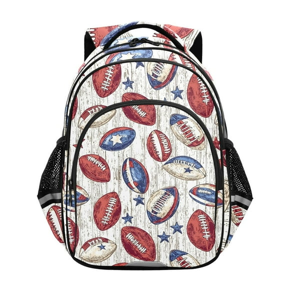 ALAZA American Rugby Football School Backpack Elementary Bag Bookbag Travel Rucksack