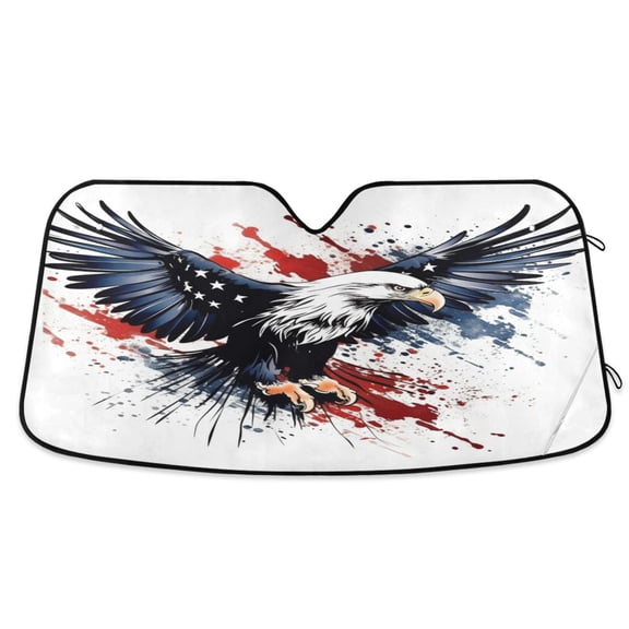 ALAZA An Eagle Windshield Sun Shade Car Foldable Sun Visor Block UV Rays Protector 55"x27.6"