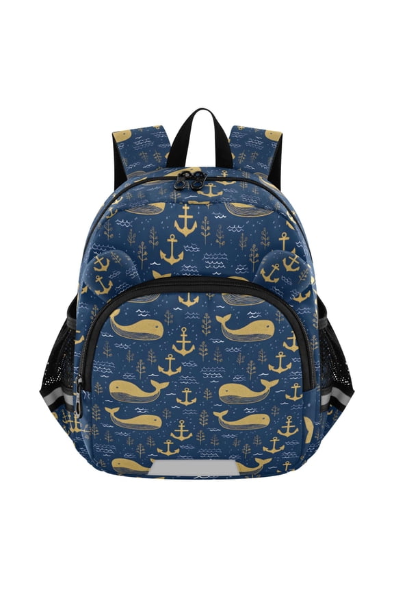 Anchor Whales Mini Backpack School Bookbag Age 3-7 Small