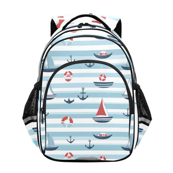 ALAZA Anchors Stripes School Backpack Elementary Bag Bookbag Travel Rucksack