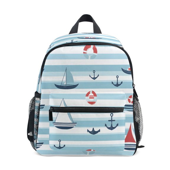 ALAZA Anchors Stripes School Backpack Small Bookbag Mini Bags