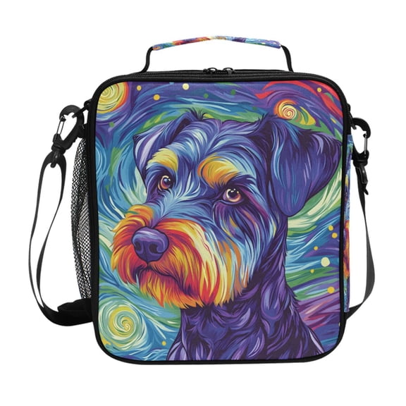 ALAZA Art Dog Oil Paint Lunch Box Insulated Lunch Bag Reusable Thermal Cooler Tote School Picnic