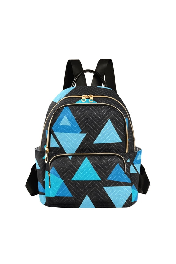 Art Geometric Triangle and Line Womens Travel Laptop Backpack Large Daypack Ladies Shoulder Bags S